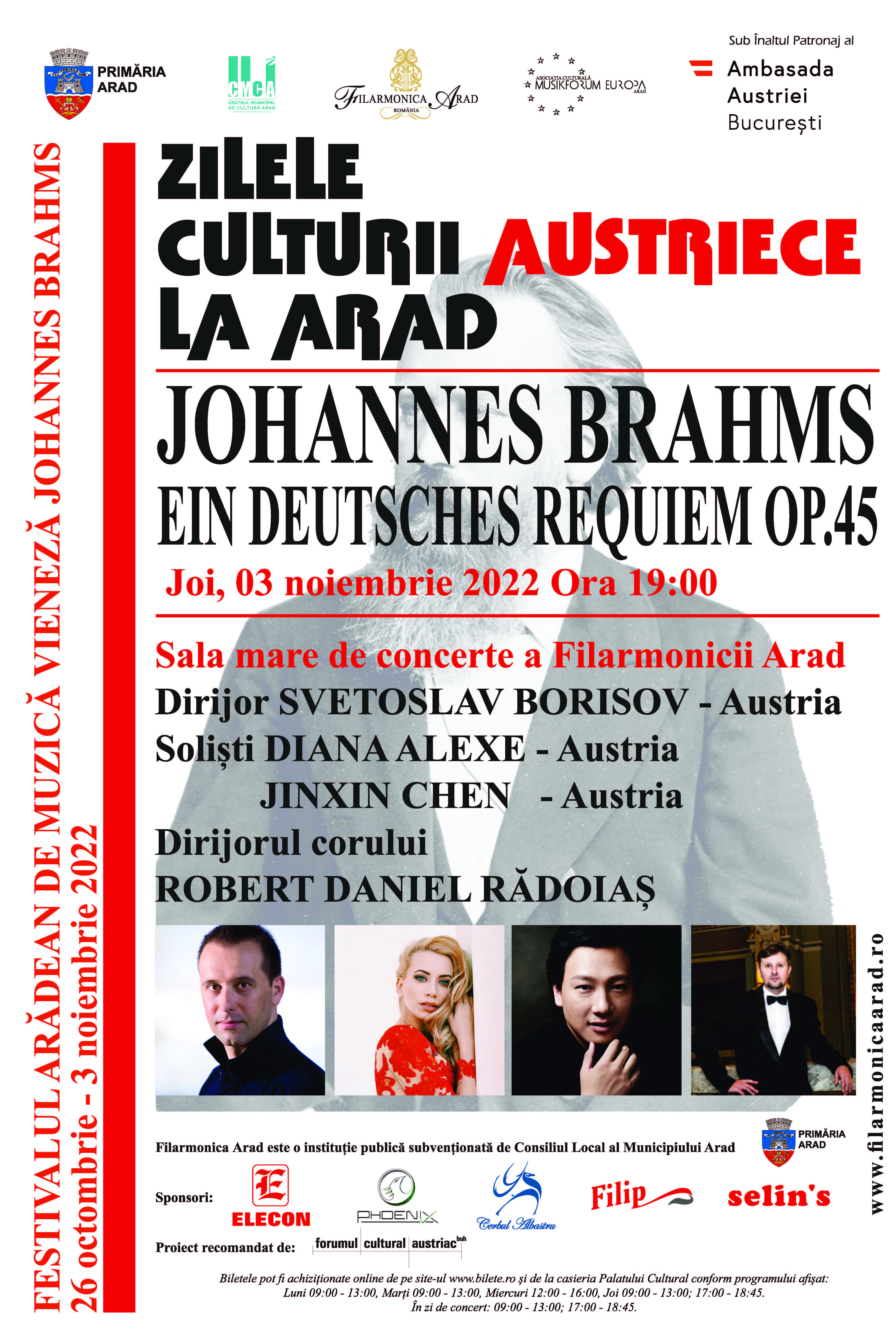 Zilele Culturii Austriece - afiș concert 03.11.2022  (2)
